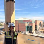 On a site visit to the OC Vibe construction site during my Labor Placement with the International Brotherhood of Electrical Workers (IBEW) Local 441 in Orange County.