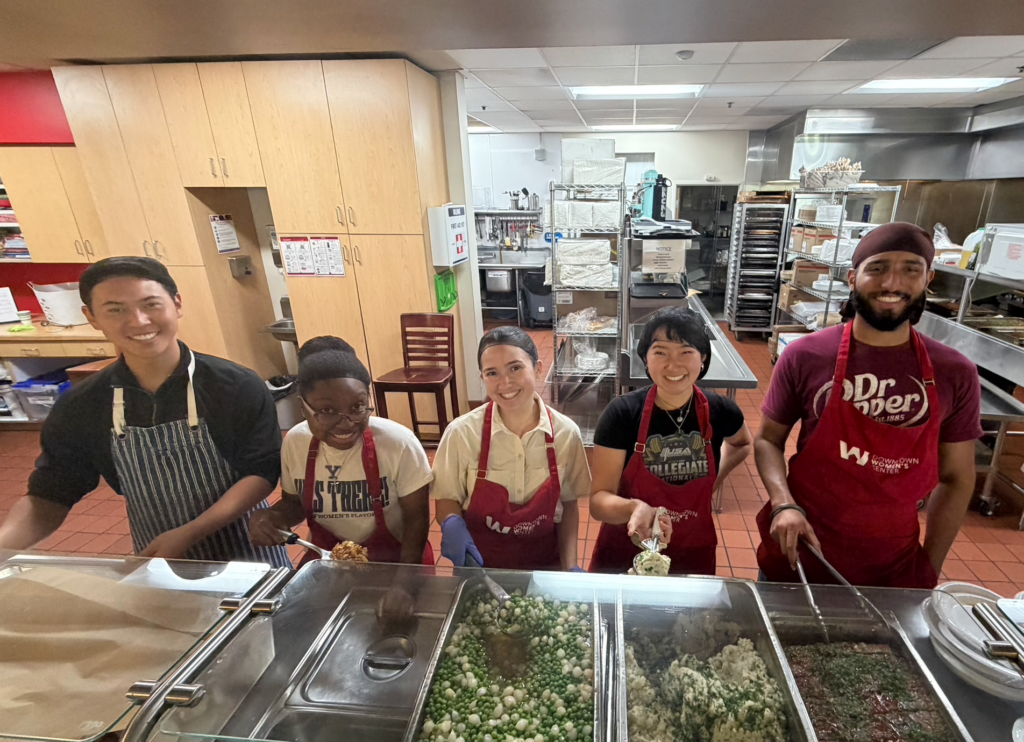 Julian, Anya, Kristin, Tajvir, and I volunteered at the Downtown Women’s Center as part of our public affairs fellowship.
