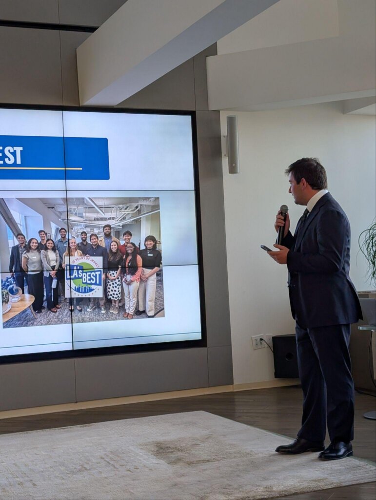 Discussing my experience at LA’s Best during the Fellows Program in Public Affairs graduation ceremony.