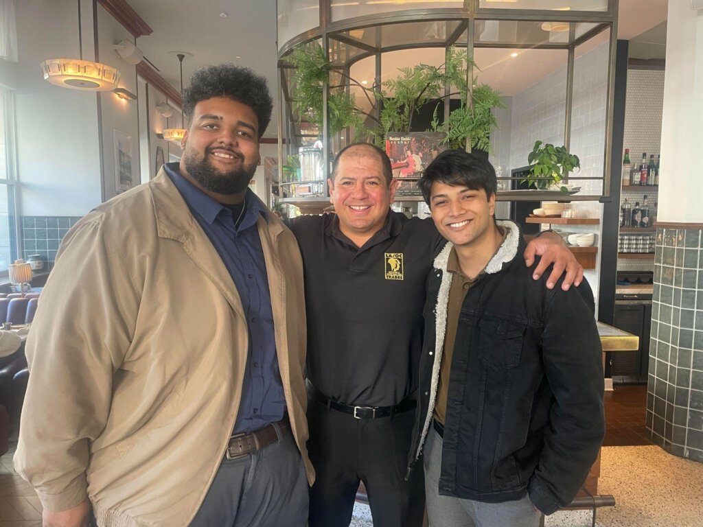 John Barber III (one of the Fellows), Eddie Alvarez (LA County Representative for the LA/OC Building & Construction Trades Council), and myself.