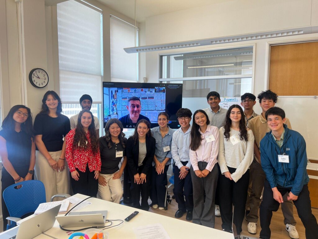 This year’s cohort of Coro’s summer youth leadership program in the Bay Area interviewing Coro alum Rich Harrison, CEO of Lighthouse Community Public Schools.