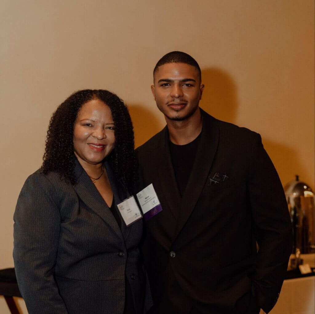 Warren Northern and Dr. Gloria Boone at the 2025 National Philanthropy Day Awards, hosted by the Association of Fundraising Professionals, Greater Los Angeles Chapter, where Warren was honored as the 2025 Outstanding Emerging Professional.