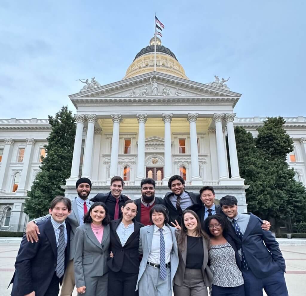 The Fellows come together during the State Government Focus Week in Sacramento (on the steps of the historic Capitol building).