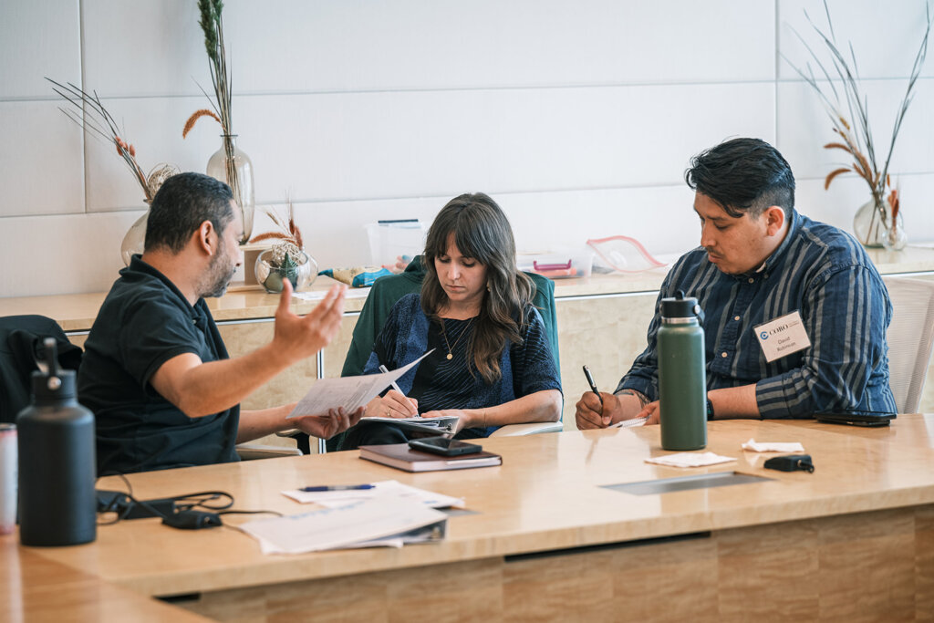 AI Leadership Network participants in a facilitated group discussion