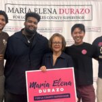 Attending a campaign event for Maria Elena Durazo.