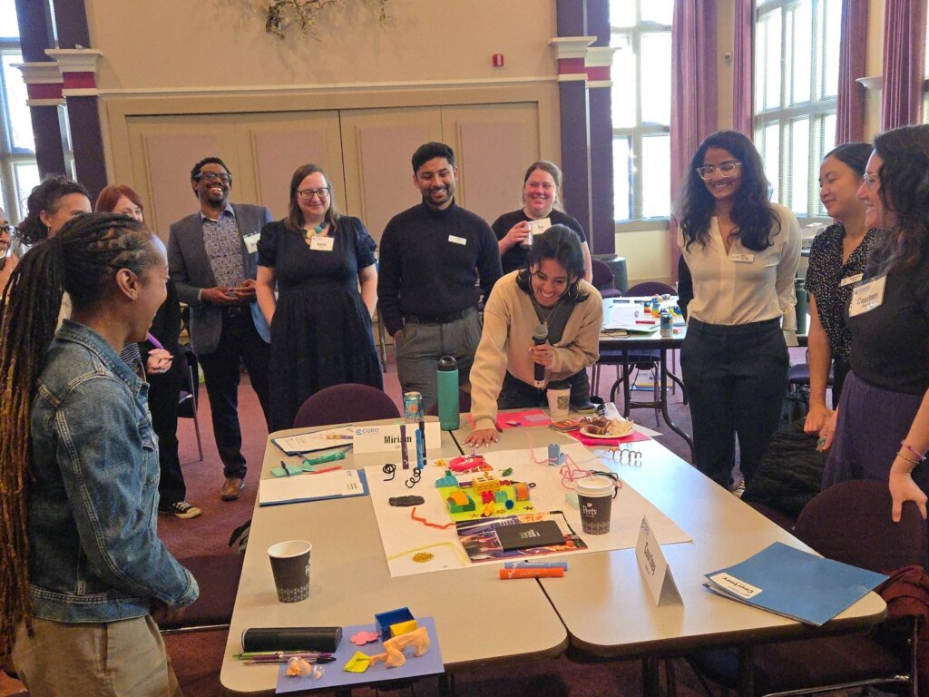 Human Centered Design Activity with both the Affordable Housing Leadership Network and the Fellows Program in Public Affairs  (left to right) Parise Howze, Melvin Cowan, Jenny Wyant, Ammar Ansari, Monica Almendral, Diva Harsoor, Alexandria Zeng, Rae Sochia, Courtney Cooperman.